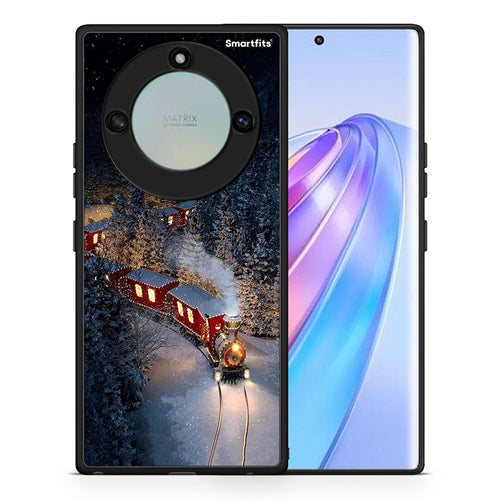 Θήκη Honor X40 Xmas Train από τη Smartfits με σχέδιο στο πίσω μέρος και μαύρο περίβλημα | Honor X40 Xmas Train case with colorful back and black bezels