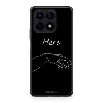 Θήκη Honor X8a Aesthetic Love 1 από τη Smartfits με σχέδιο στο πίσω μέρος και μαύρο περίβλημα | Honor X8a Aesthetic Love 1 Case with Colorful Back and Black Bezels