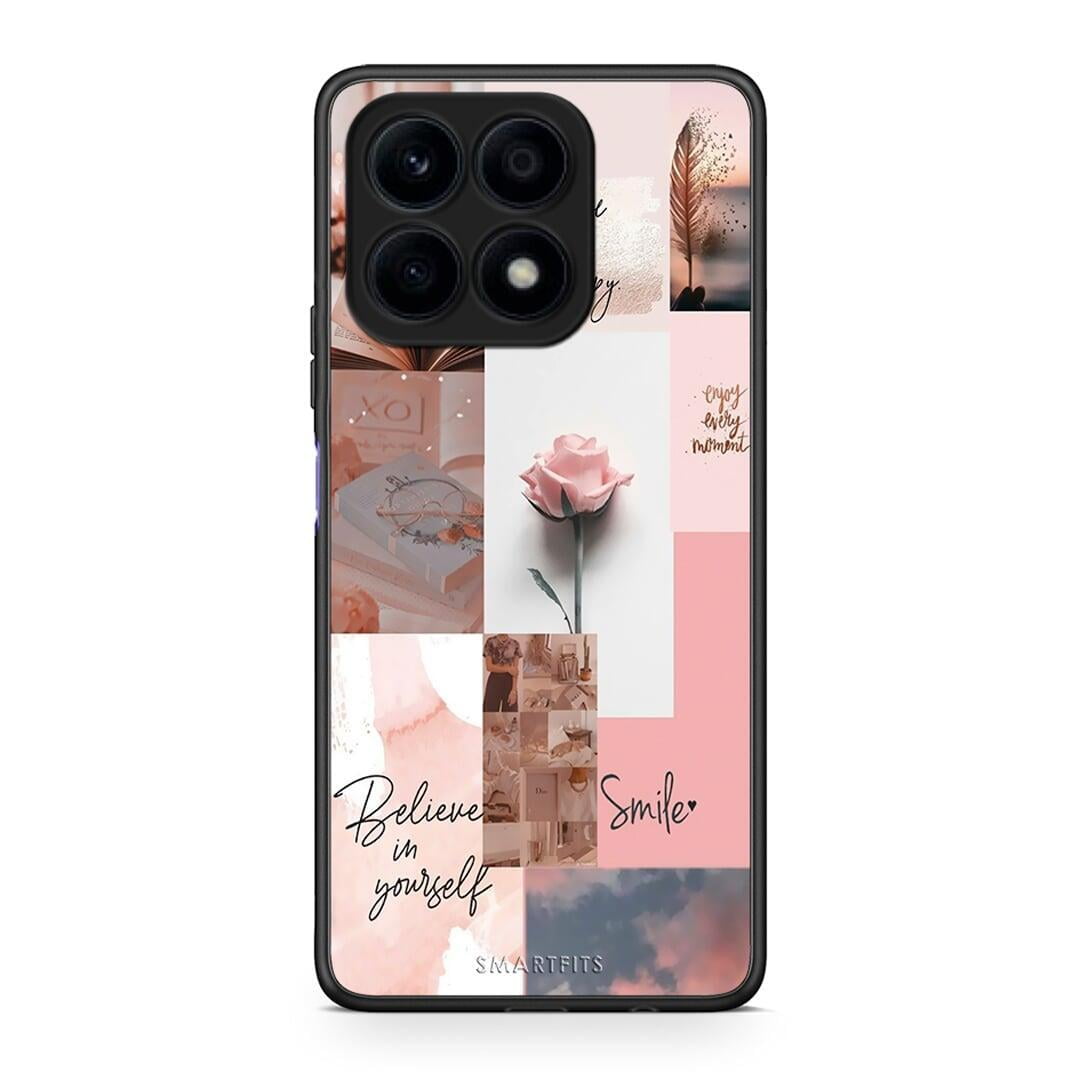 Θήκη Honor X8a Aesthetic Collage από τη Smartfits με σχέδιο στο πίσω μέρος και μαύρο περίβλημα | Honor X8a Aesthetic Collage Case with Colorful Back and Black Bezels