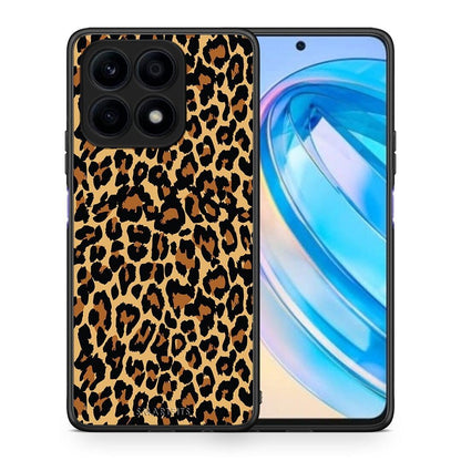 Θήκη Honor X8a Animal Leopard από τη Smartfits με σχέδιο στο πίσω μέρος και μαύρο περίβλημα | Honor X8a Animal Leopard Case with Colorful Back and Black Bezels