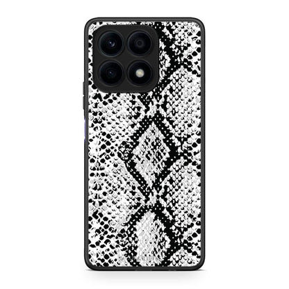 Θήκη Honor X8a Animal White Snake από τη Smartfits με σχέδιο στο πίσω μέρος και μαύρο περίβλημα | Honor X8a Animal White Snake Case with Colorful Back and Black Bezels