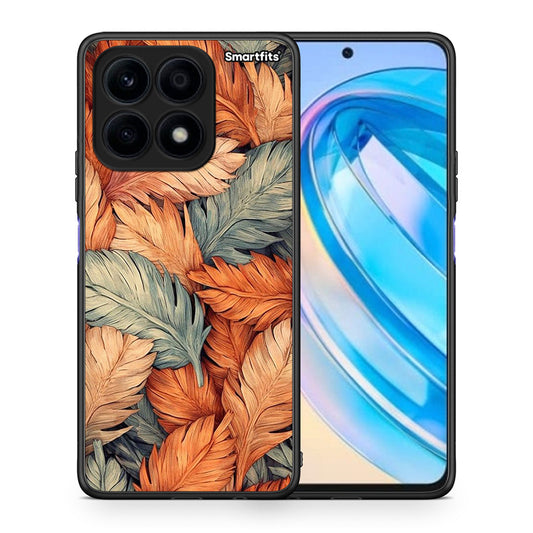 Θήκη Honor X8a Autumn Leaves από τη Smartfits με σχέδιο στο πίσω μέρος και μαύρο περίβλημα | Honor X8a Autumn Leaves Case with Colorful Back and Black Bezels