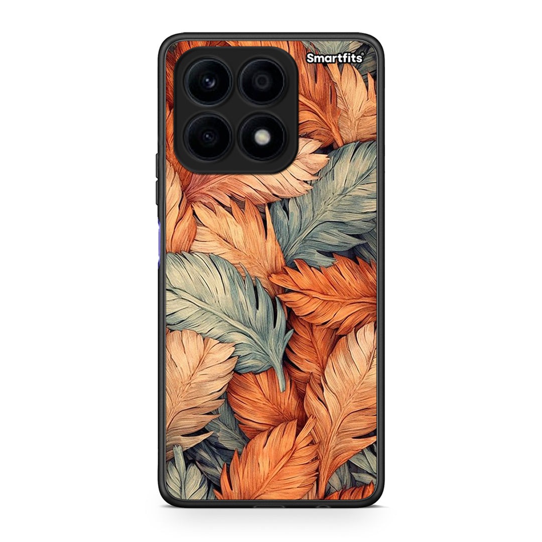 Θήκη Honor X8a Autumn Leaves από τη Smartfits με σχέδιο στο πίσω μέρος και μαύρο περίβλημα | Honor X8a Autumn Leaves Case with Colorful Back and Black Bezels