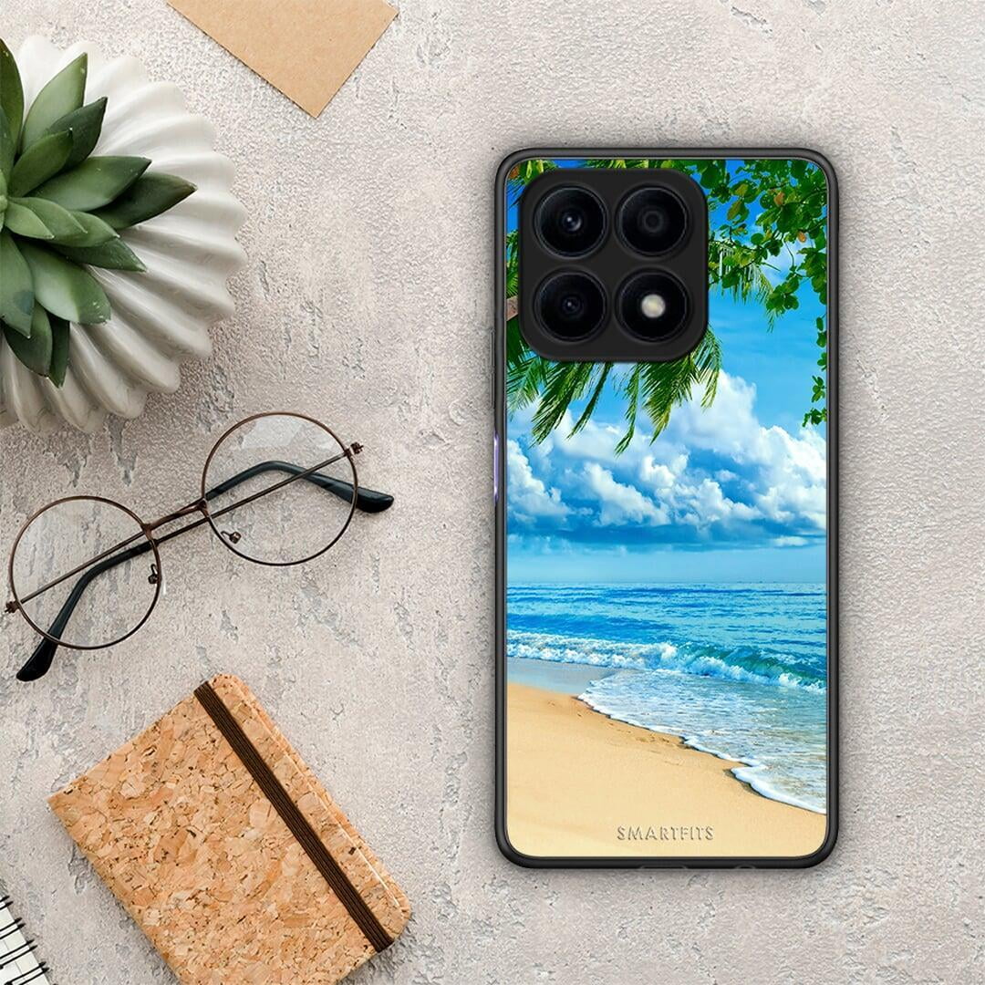 Θήκη Honor X8a Beautiful Beach από τη Smartfits με σχέδιο στο πίσω μέρος και μαύρο περίβλημα | Honor X8a Beautiful Beach Case with Colorful Back and Black Bezels