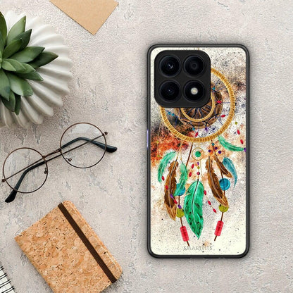 Θήκη Honor X8a Boho DreamCatcher από τη Smartfits με σχέδιο στο πίσω μέρος και μαύρο περίβλημα | Honor X8a Boho DreamCatcher Case with Colorful Back and Black Bezels