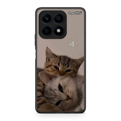 Θήκη Honor X8a Cats In Love από τη Smartfits με σχέδιο στο πίσω μέρος και μαύρο περίβλημα | Honor X8a Cats In Love Case with Colorful Back and Black Bezels