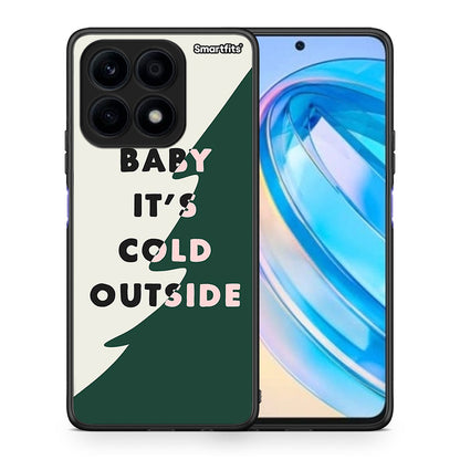 Θήκη Honor X8a Cold Outside από τη Smartfits με σχέδιο στο πίσω μέρος και μαύρο περίβλημα | Honor X8a Cold Outside Case with Colorful Back and Black Bezels