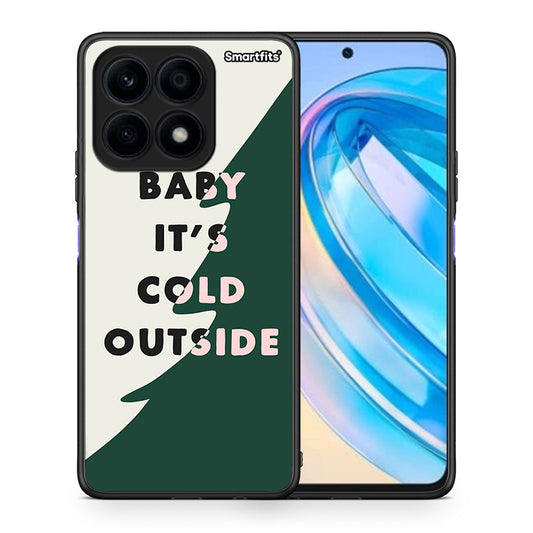 Θήκη Honor X8a Cold Outside από τη Smartfits με σχέδιο στο πίσω μέρος και μαύρο περίβλημα | Honor X8a Cold Outside Case with Colorful Back and Black Bezels