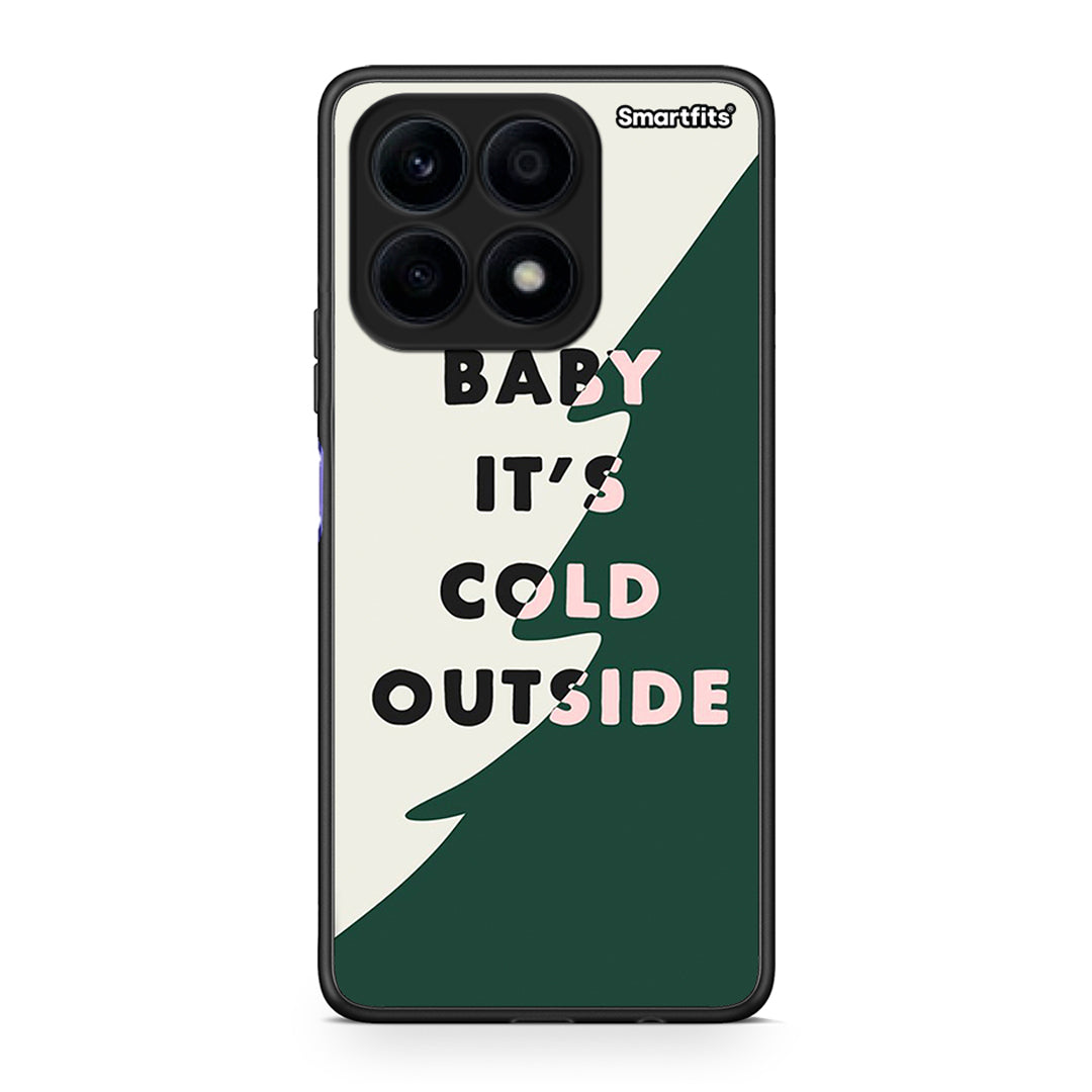 Θήκη Honor X8a Cold Outside από τη Smartfits με σχέδιο στο πίσω μέρος και μαύρο περίβλημα | Honor X8a Cold Outside Case with Colorful Back and Black Bezels