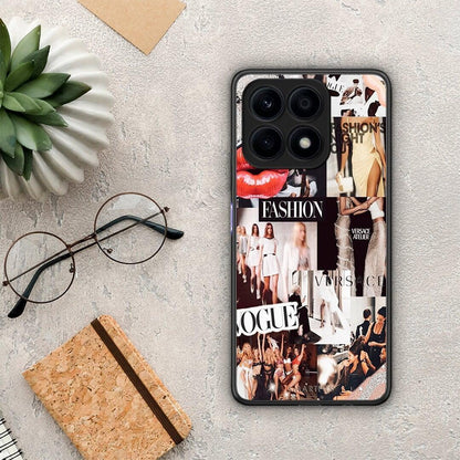 Θήκη Honor X8a Collage Fashion από τη Smartfits με σχέδιο στο πίσω μέρος και μαύρο περίβλημα | Honor X8a Collage Fashion Case with Colorful Back and Black Bezels