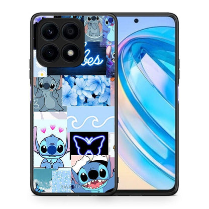 Θήκη Honor X8a Collage Good Vibes από τη Smartfits με σχέδιο στο πίσω μέρος και μαύρο περίβλημα | Honor X8a Collage Good Vibes Case with Colorful Back and Black Bezels