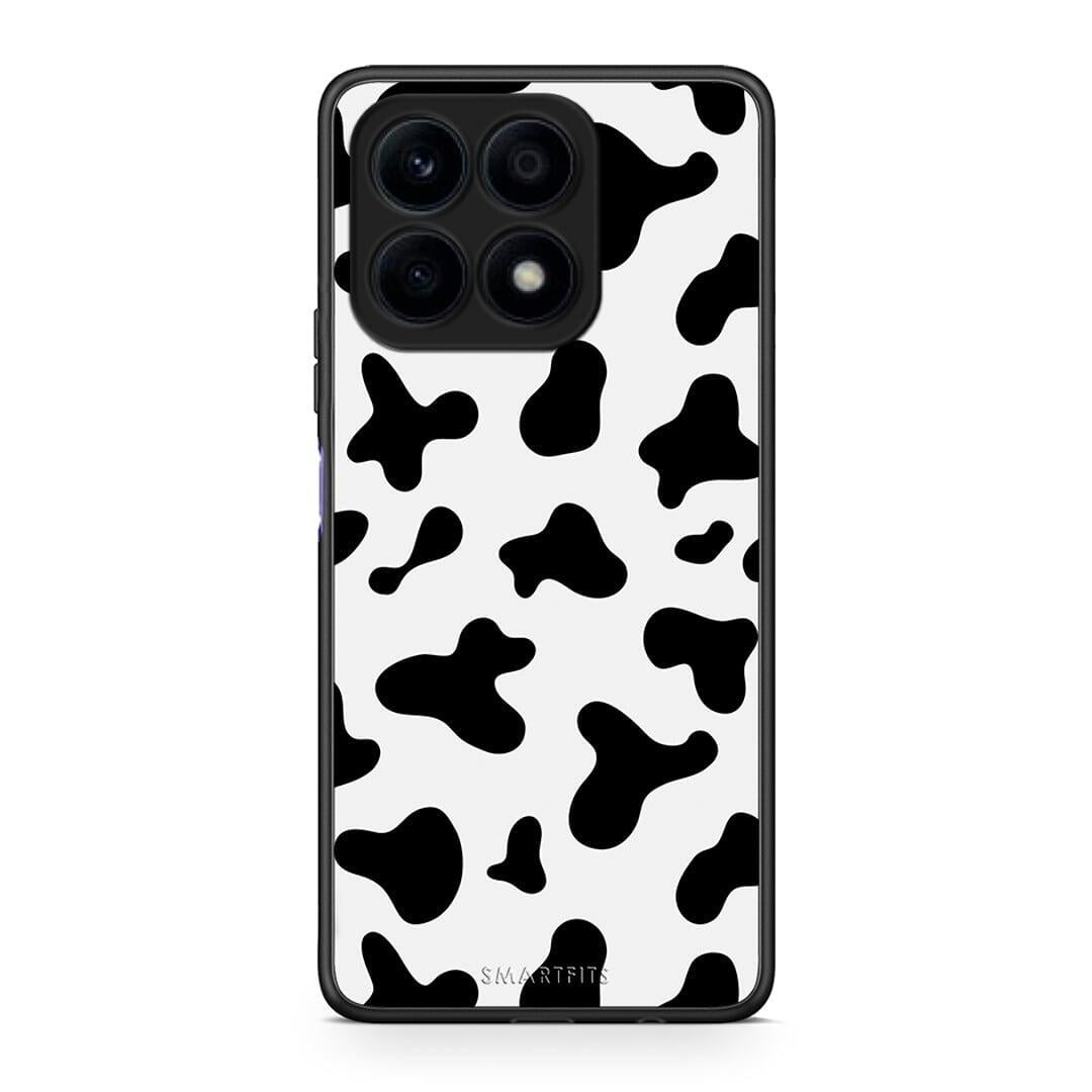Θήκη Honor X8a Cow Print από τη Smartfits με σχέδιο στο πίσω μέρος και μαύρο περίβλημα | Honor X8a Cow Print Case with Colorful Back and Black Bezels