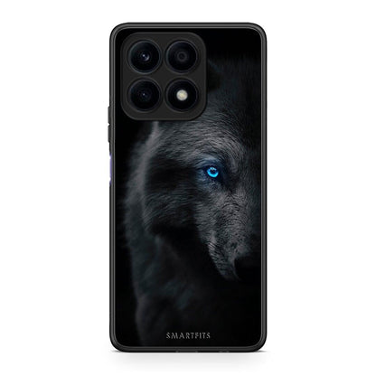 Θήκη Honor X8a Dark Wolf από τη Smartfits με σχέδιο στο πίσω μέρος και μαύρο περίβλημα | Honor X8a Dark Wolf Case with Colorful Back and Black Bezels