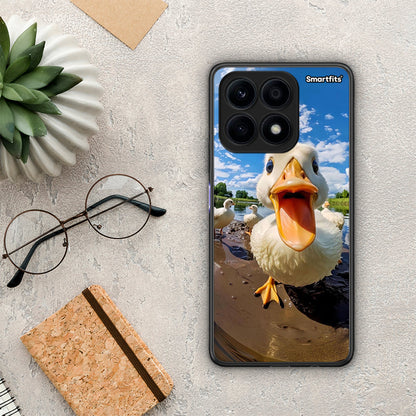 Θήκη Honor X8a Duck Face από τη Smartfits με σχέδιο στο πίσω μέρος και μαύρο περίβλημα | Honor X8a Duck Face Case with Colorful Back and Black Bezels