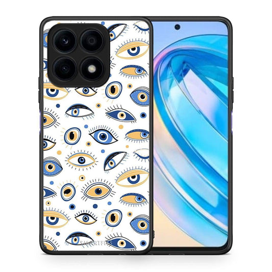 Θήκη Honor X8a Ftou Ftou από τη Smartfits με σχέδιο στο πίσω μέρος και μαύρο περίβλημα | Honor X8a Ftou Ftou Case with Colorful Back and Black Bezels