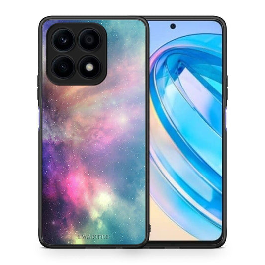Θήκη Honor X8a Galactic Rainbow από τη Smartfits με σχέδιο στο πίσω μέρος και μαύρο περίβλημα | Honor X8a Galactic Rainbow Case with Colorful Back and Black Bezels