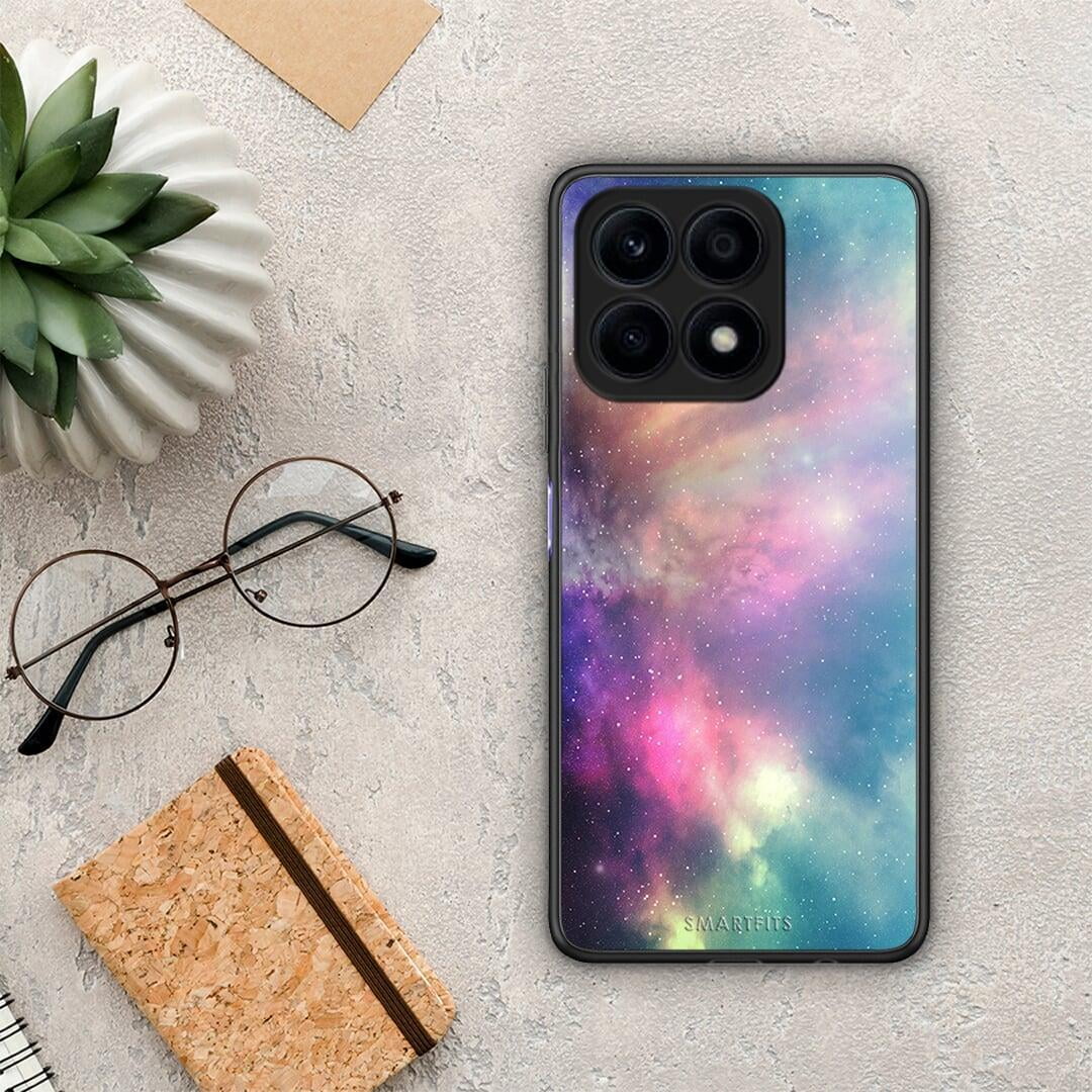 Θήκη Honor X8a Galactic Rainbow από τη Smartfits με σχέδιο στο πίσω μέρος και μαύρο περίβλημα | Honor X8a Galactic Rainbow Case with Colorful Back and Black Bezels