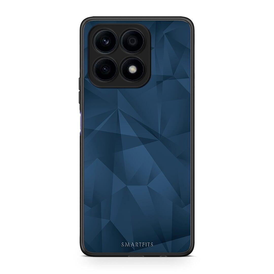 Θήκη Honor X8a Geometric Blue Abstract από τη Smartfits με σχέδιο στο πίσω μέρος και μαύρο περίβλημα | Honor X8a Geometric Blue Abstract Case with Colorful Back and Black Bezels