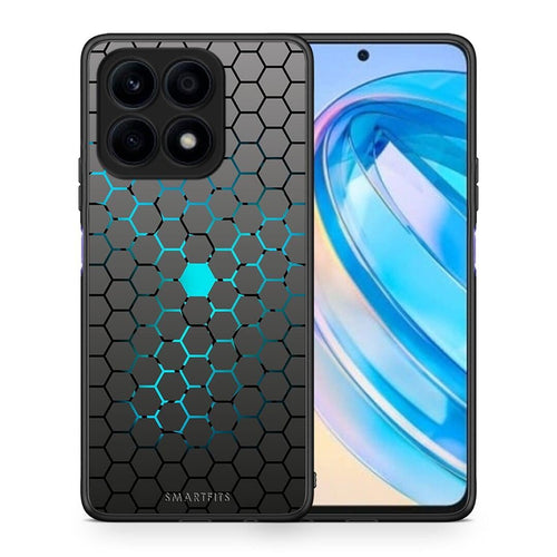 Θήκη Honor X8a Geometric Hexagonal από τη Smartfits με σχέδιο στο πίσω μέρος και μαύρο περίβλημα | Honor X8a Geometric Hexagonal Case with Colorful Back and Black Bezels