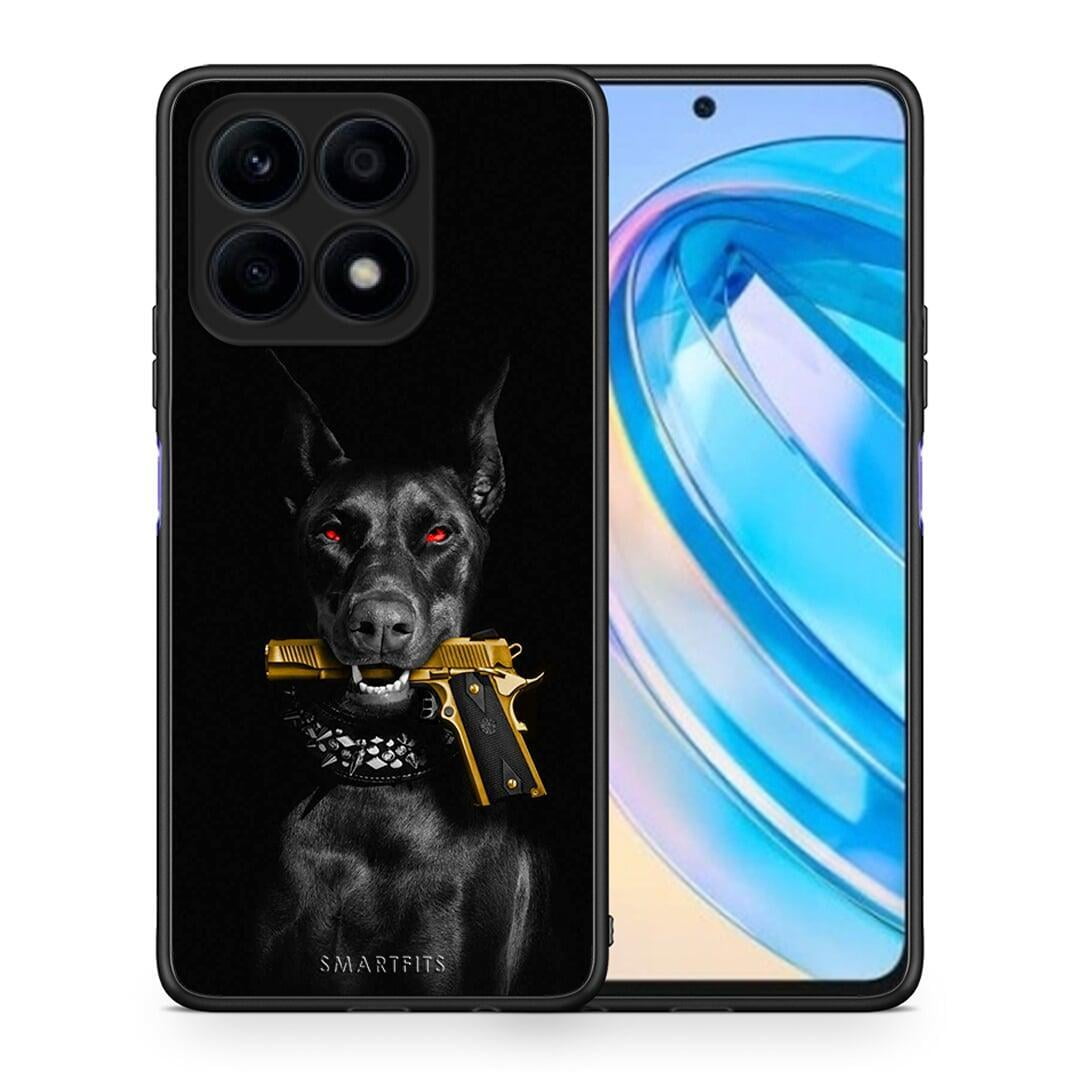 Θήκη Honor X8a Golden Gun από τη Smartfits με σχέδιο στο πίσω μέρος και μαύρο περίβλημα | Honor X8a Golden Gun Case with Colorful Back and Black Bezels