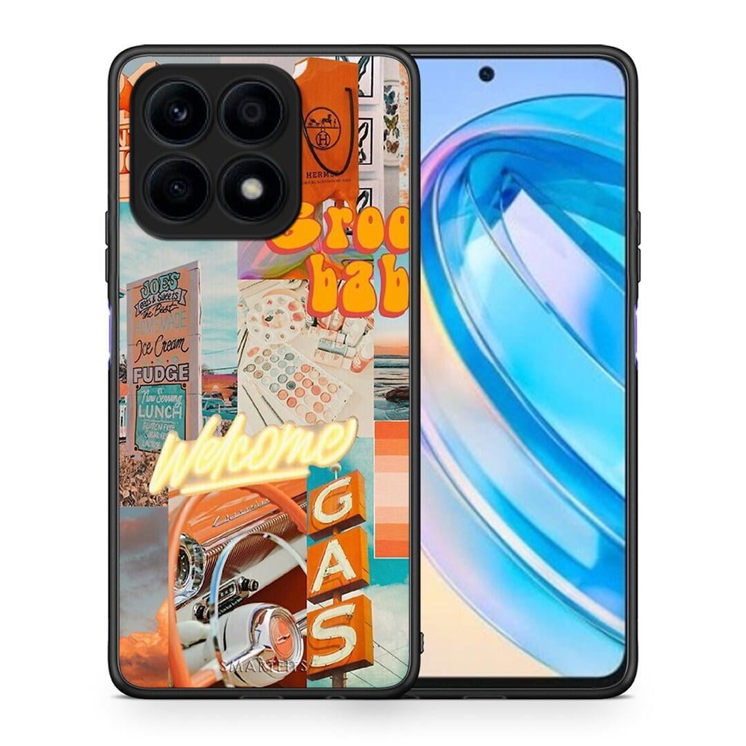 Θήκη Honor X8a Groovy Babe από τη Smartfits με σχέδιο στο πίσω μέρος και μαύρο περίβλημα | Honor X8a Groovy Babe Case with Colorful Back and Black Bezels