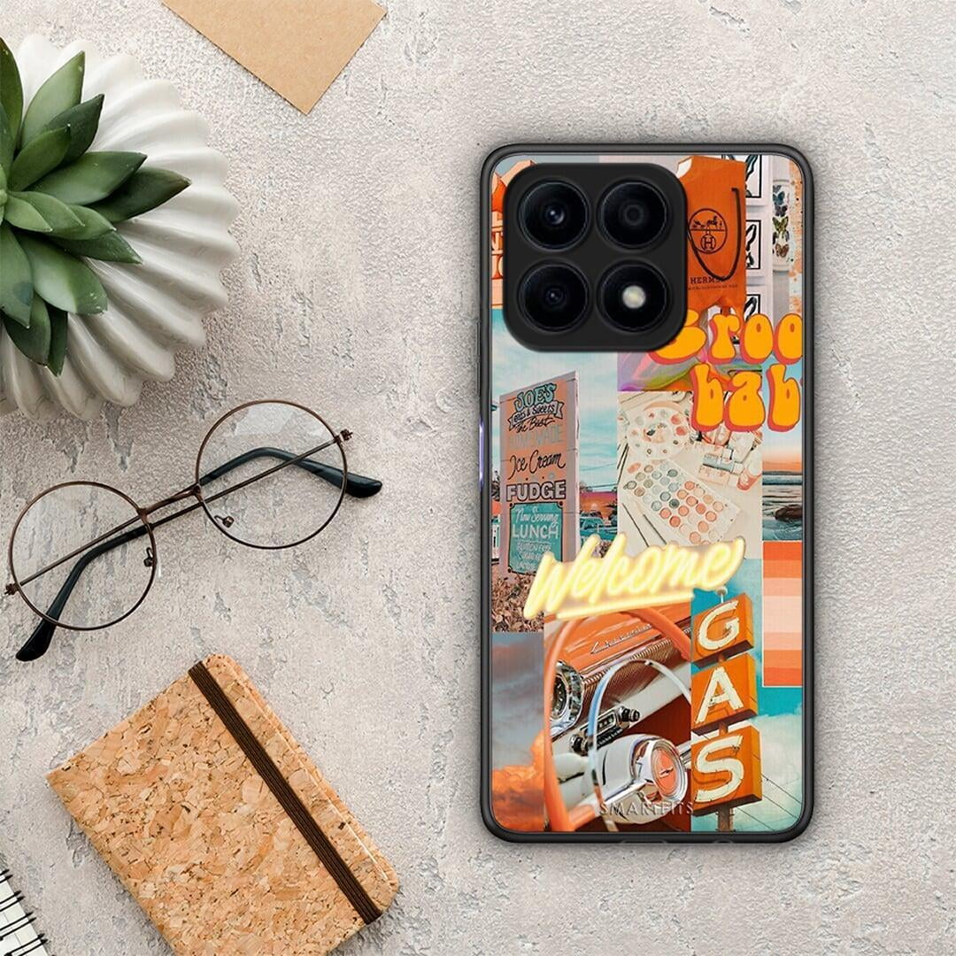 Θήκη Honor X8a Groovy Babe από τη Smartfits με σχέδιο στο πίσω μέρος και μαύρο περίβλημα | Honor X8a Groovy Babe Case with Colorful Back and Black Bezels