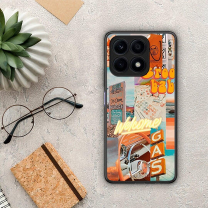 Θήκη Honor X8a Groovy Babe από τη Smartfits με σχέδιο στο πίσω μέρος και μαύρο περίβλημα | Honor X8a Groovy Babe Case with Colorful Back and Black Bezels