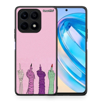 Θήκη Honor X8a Halloween Be A Lady από τη Smartfits με σχέδιο στο πίσω μέρος και μαύρο περίβλημα | Honor X8a Halloween Be A Lady Case with Colorful Back and Black Bezels