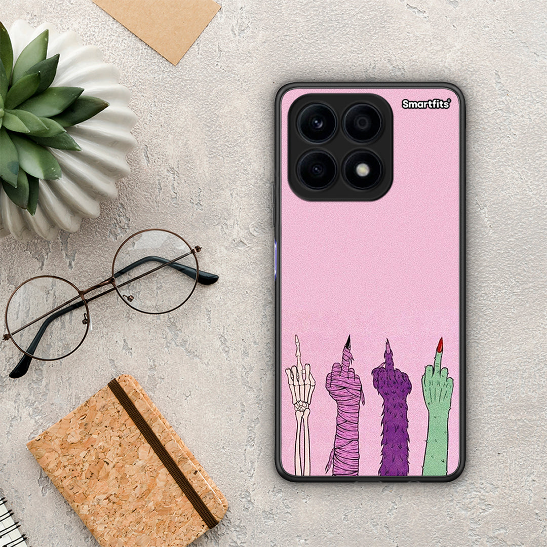 Θήκη Honor X8a Halloween Be A Lady από τη Smartfits με σχέδιο στο πίσω μέρος και μαύρο περίβλημα | Honor X8a Halloween Be A Lady Case with Colorful Back and Black Bezels