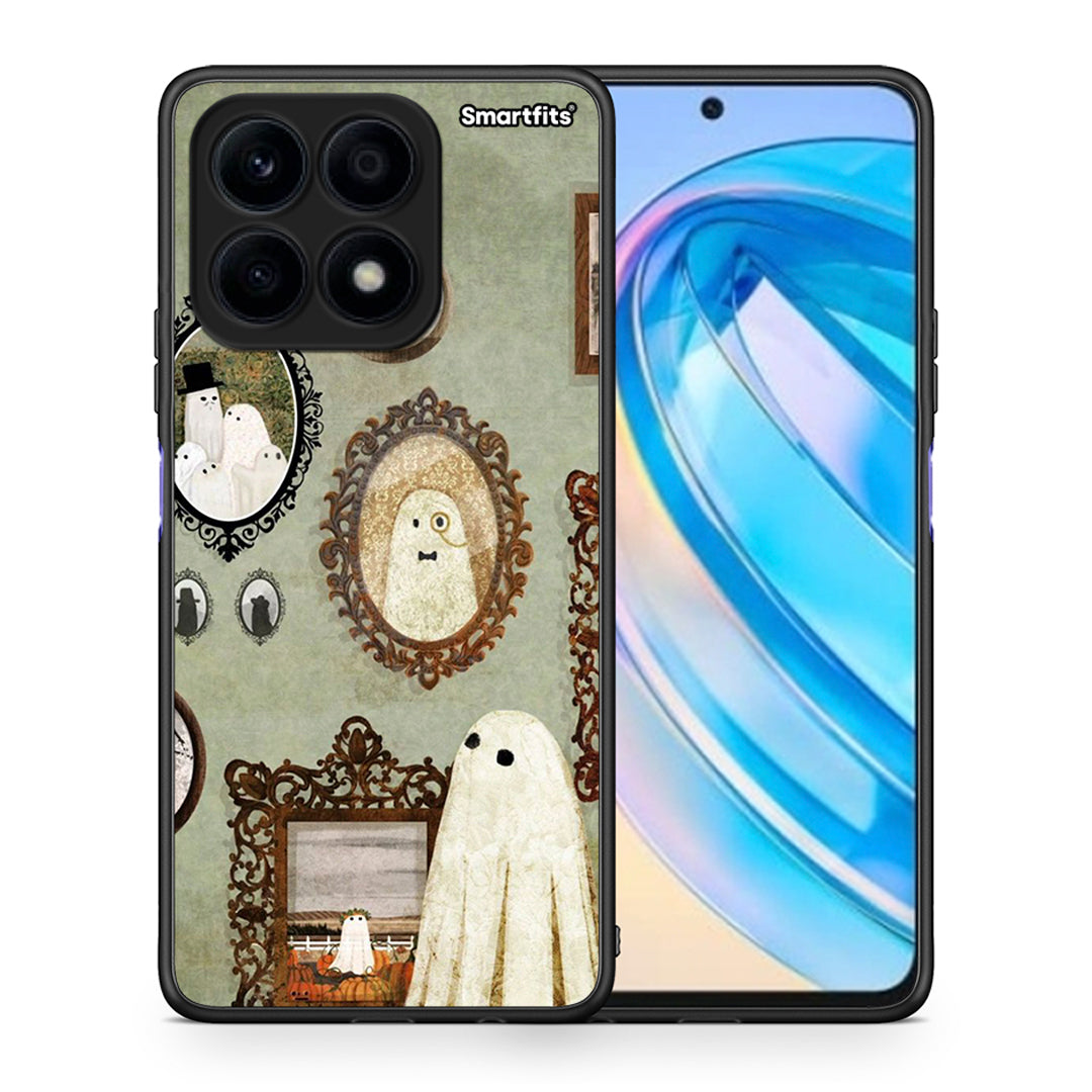 Θήκη Honor X8a Halloween Ghost Season από τη Smartfits με σχέδιο στο πίσω μέρος και μαύρο περίβλημα | Honor X8a Halloween Ghost Season Case with Colorful Back and Black Bezels