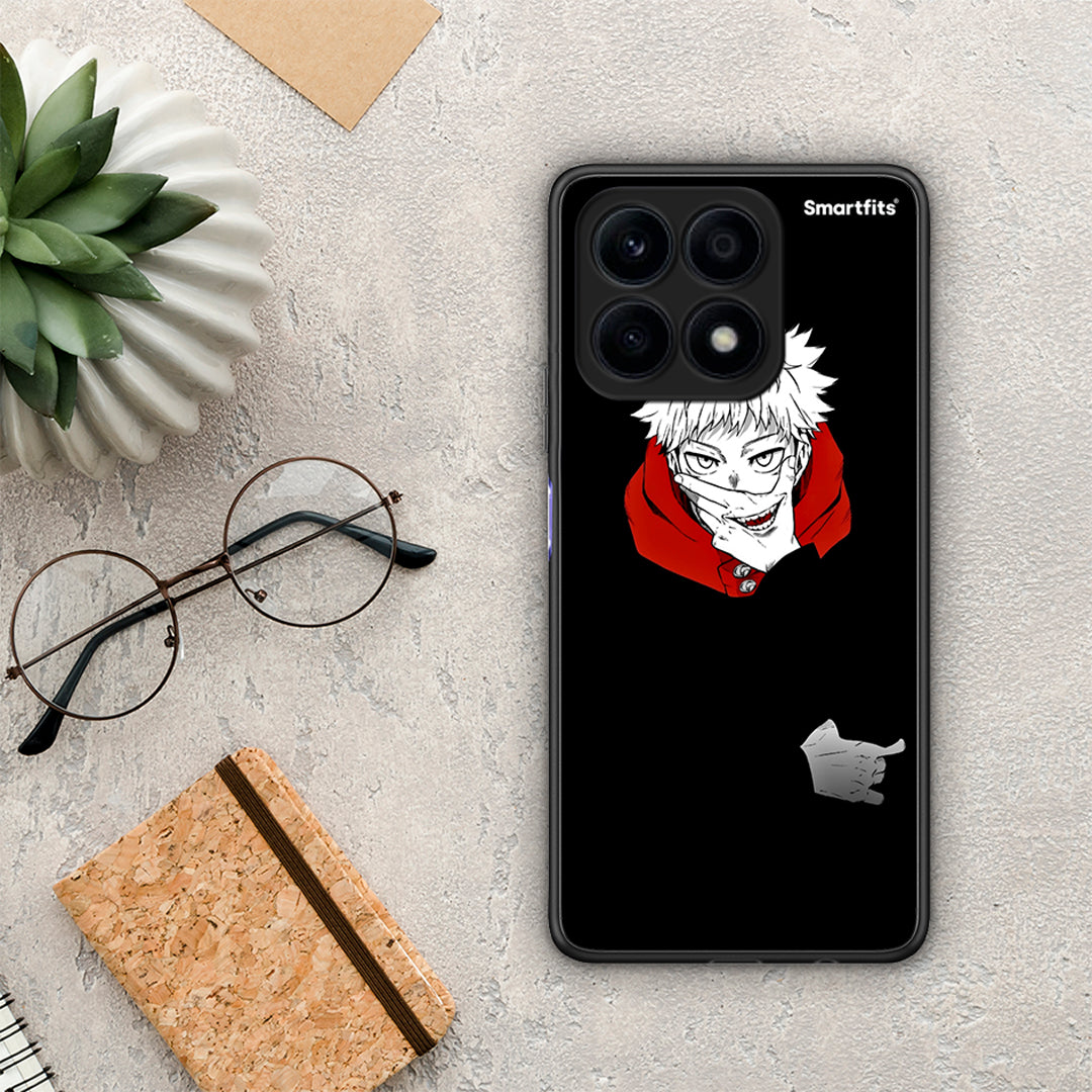 Θήκη Honor X8a Itadori Anime από τη Smartfits με σχέδιο στο πίσω μέρος και μαύρο περίβλημα | Honor X8a Itadori Anime Case with Colorful Back and Black Bezels
