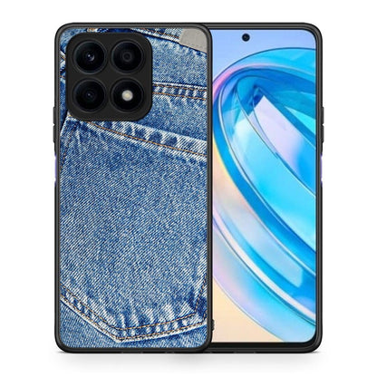 Θήκη Honor X8a Jeans Pocket από τη Smartfits με σχέδιο στο πίσω μέρος και μαύρο περίβλημα | Honor X8a Jeans Pocket Case with Colorful Back and Black Bezels