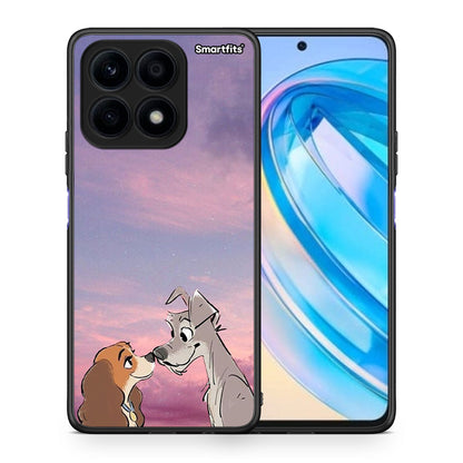 Θήκη Honor X8a Lady And Tramp από τη Smartfits με σχέδιο στο πίσω μέρος και μαύρο περίβλημα | Honor X8a Lady And Tramp Case with Colorful Back and Black Bezels