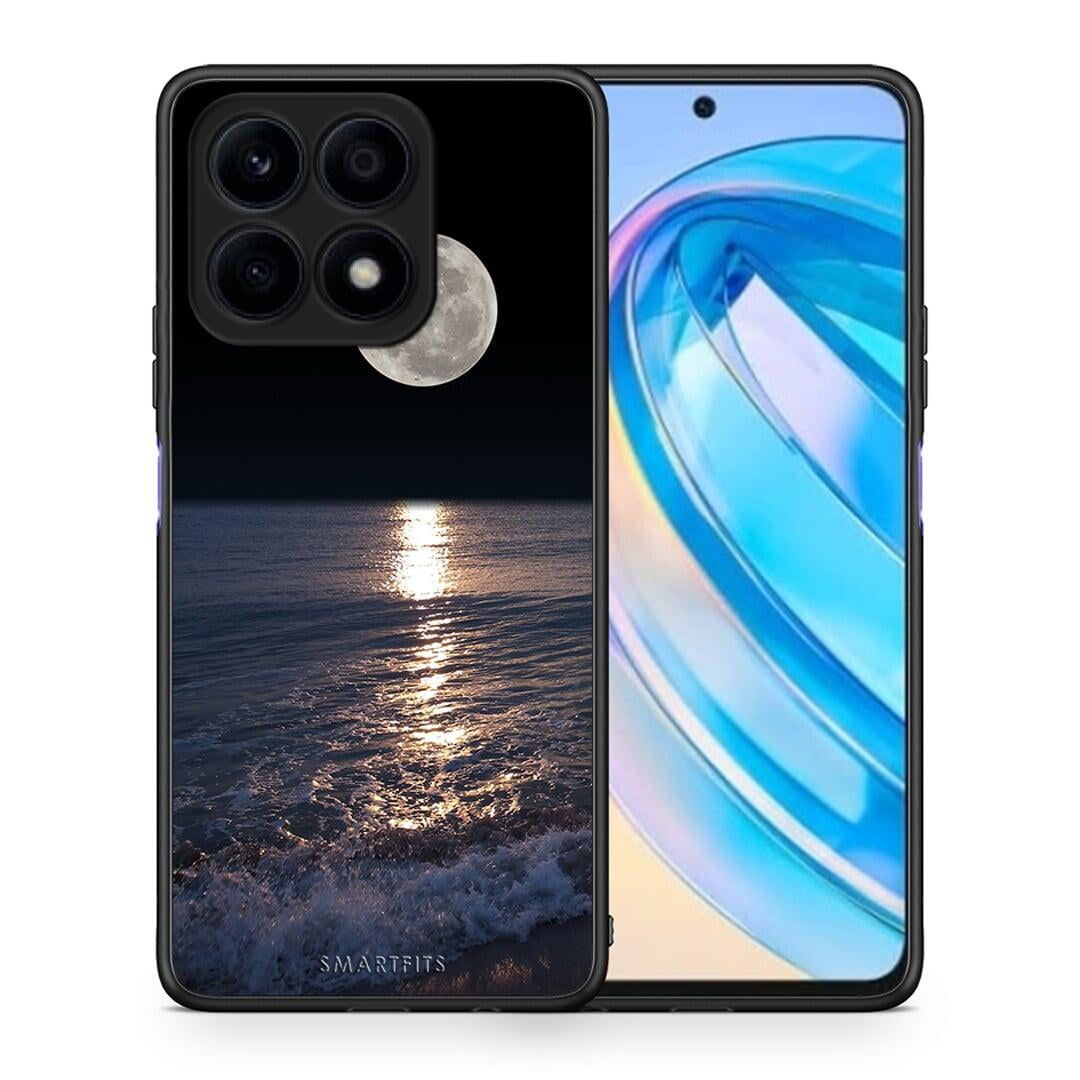 Θήκη Honor X8a Landscape Moon από τη Smartfits με σχέδιο στο πίσω μέρος και μαύρο περίβλημα | Honor X8a Landscape Moon Case with Colorful Back and Black Bezels