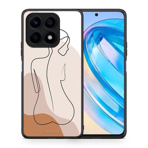 Θήκη Honor X8a LineArt Woman από τη Smartfits με σχέδιο στο πίσω μέρος και μαύρο περίβλημα | Honor X8a LineArt Woman Case with Colorful Back and Black Bezels