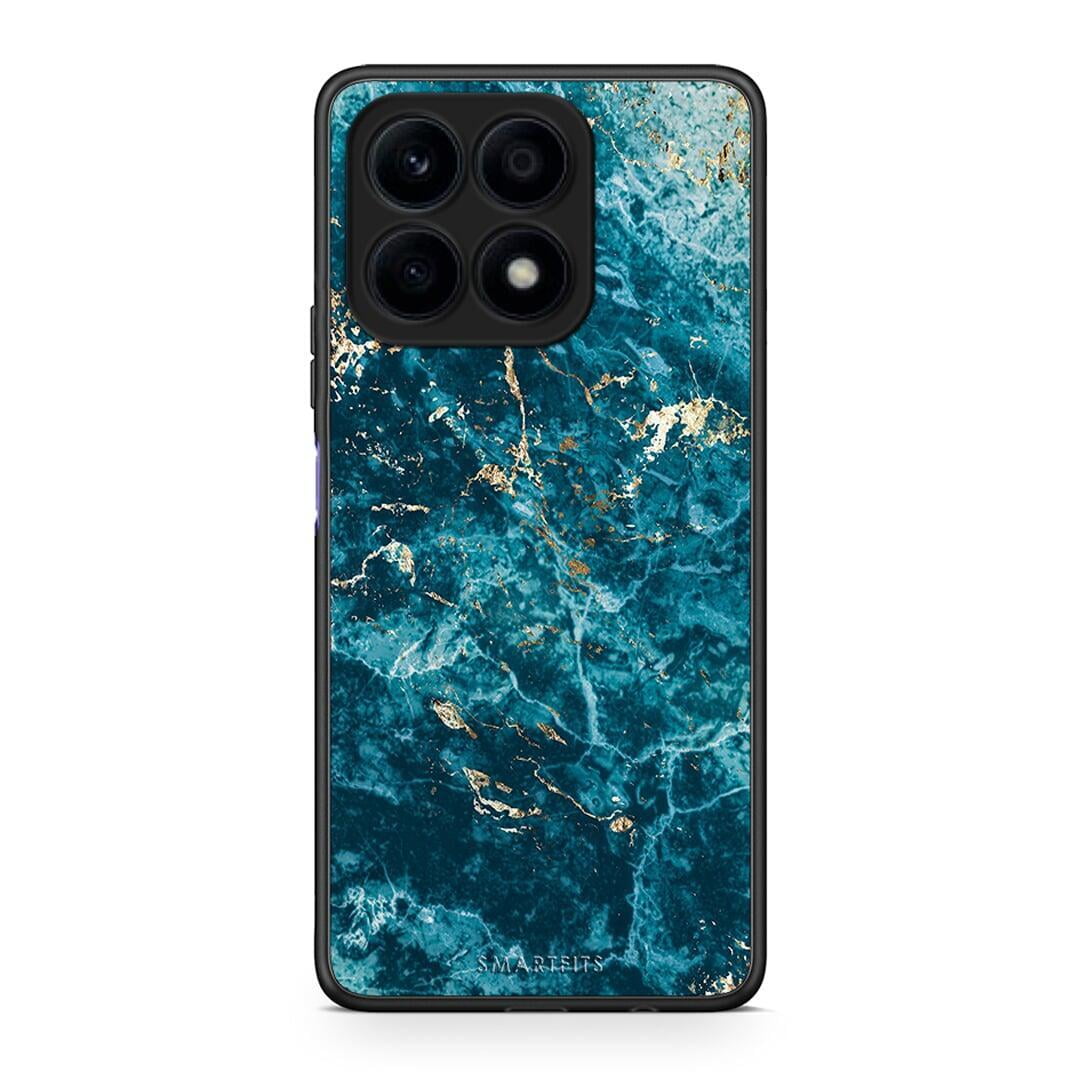 Θήκη Honor X8a Marble Blue από τη Smartfits με σχέδιο στο πίσω μέρος και μαύρο περίβλημα | Honor X8a Marble Blue Case with Colorful Back and Black Bezels