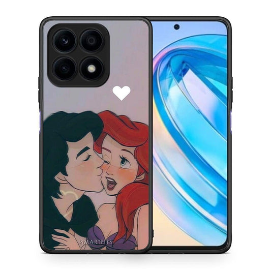 Θήκη Honor X8a Mermaid Couple από τη Smartfits με σχέδιο στο πίσω μέρος και μαύρο περίβλημα | Honor X8a Mermaid Couple Case with Colorful Back and Black Bezels
