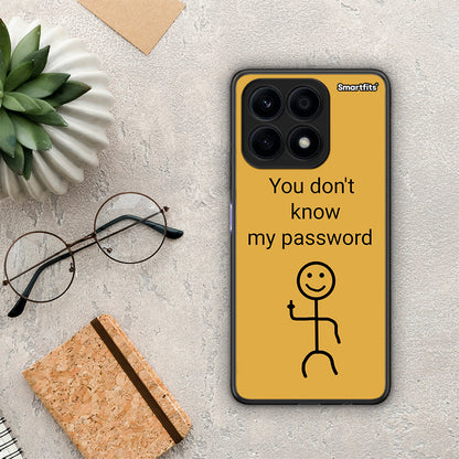 Θήκη Honor X8a My Password από τη Smartfits με σχέδιο στο πίσω μέρος και μαύρο περίβλημα | Honor X8a My Password Case with Colorful Back and Black Bezels