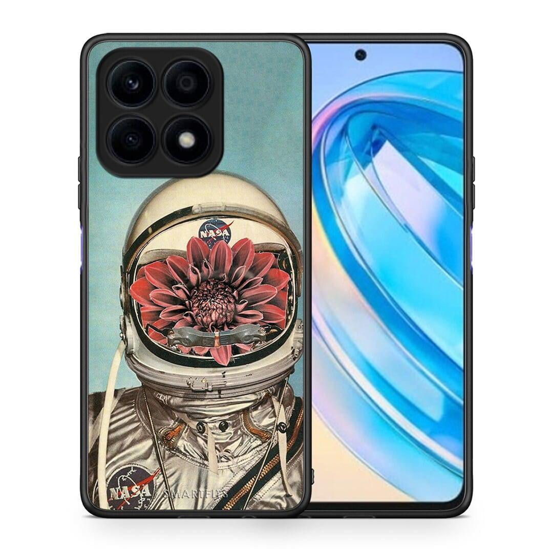 Θήκη Honor X8a Nasa Bloom από τη Smartfits με σχέδιο στο πίσω μέρος και μαύρο περίβλημα | Honor X8a Nasa Bloom Case with Colorful Back and Black Bezels