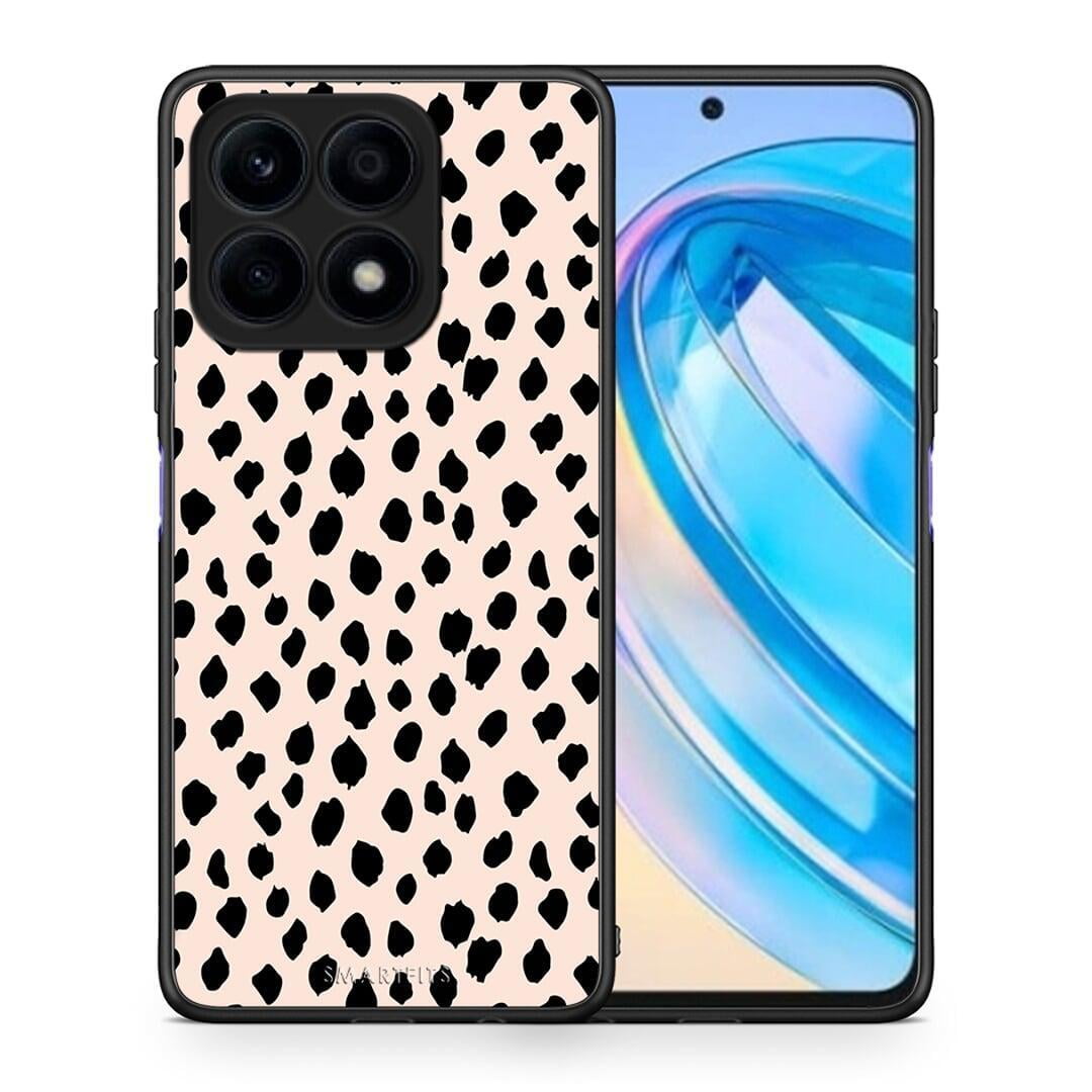 Θήκη Honor X8a New Polka Dots από τη Smartfits με σχέδιο στο πίσω μέρος και μαύρο περίβλημα | Honor X8a New Polka Dots Case with Colorful Back and Black Bezels