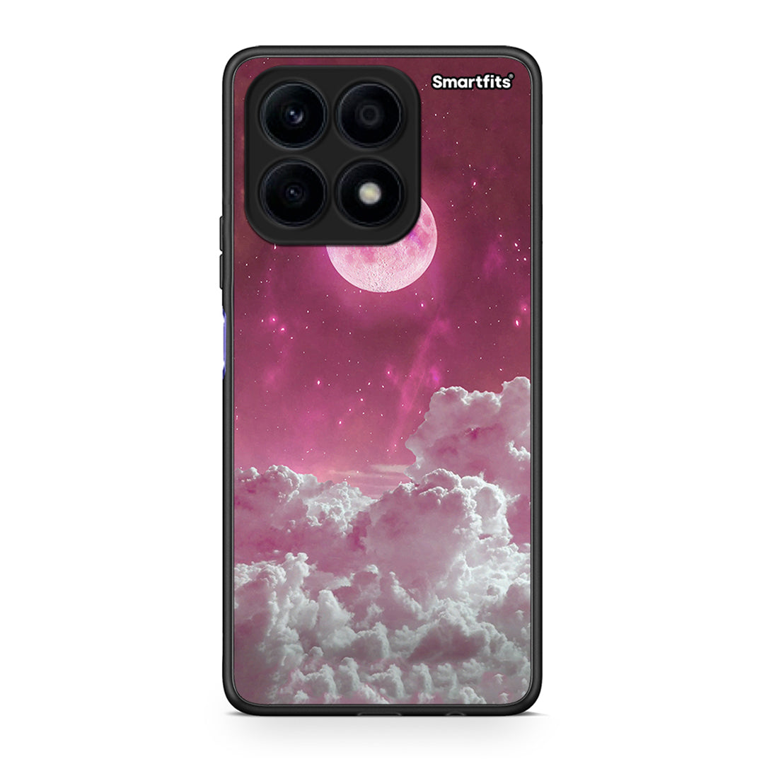 Θήκη Honor X8a Pink Moon από τη Smartfits με σχέδιο στο πίσω μέρος και μαύρο περίβλημα | Honor X8a Pink Moon Case with Colorful Back and Black Bezels