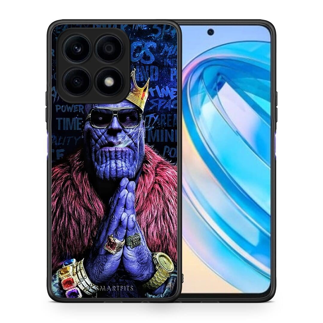 Θήκη Honor X8a PopArt Thanos από τη Smartfits με σχέδιο στο πίσω μέρος και μαύρο περίβλημα | Honor X8a PopArt Thanos Case with Colorful Back and Black Bezels