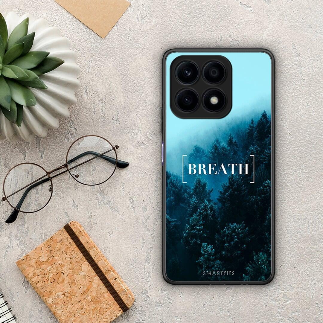 Θήκη Honor X8a Quote Breath από τη Smartfits με σχέδιο στο πίσω μέρος και μαύρο περίβλημα | Honor X8a Quote Breath Case with Colorful Back and Black Bezels