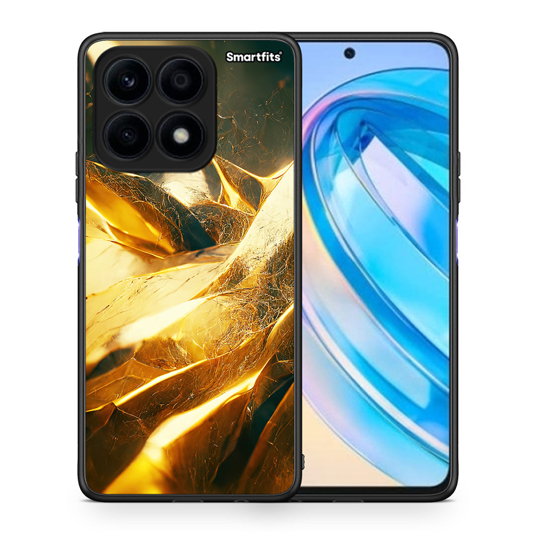 Θήκη Honor X8a Real Gold από τη Smartfits με σχέδιο στο πίσω μέρος και μαύρο περίβλημα | Honor X8a Real Gold Case with Colorful Back and Black Bezels