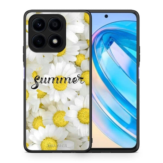 Θήκη Honor X8a Summer Daisies από τη Smartfits με σχέδιο στο πίσω μέρος και μαύρο περίβλημα | Honor X8a Summer Daisies Case with Colorful Back and Black Bezels