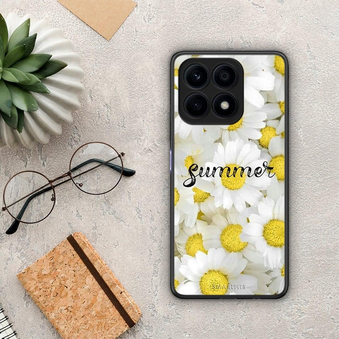 Θήκη Honor X8a Summer Daisies από τη Smartfits με σχέδιο στο πίσω μέρος και μαύρο περίβλημα | Honor X8a Summer Daisies Case with Colorful Back and Black Bezels