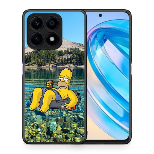 Θήκη Honor X8a Summer Happiness από τη Smartfits με σχέδιο στο πίσω μέρος και μαύρο περίβλημα | Honor X8a Summer Happiness Case with Colorful Back and Black Bezels