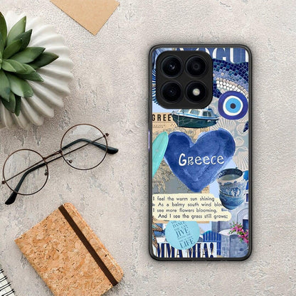 Θήκη Honor X8a Summer In Greece από τη Smartfits με σχέδιο στο πίσω μέρος και μαύρο περίβλημα | Honor X8a Summer In Greece Case with Colorful Back and Black Bezels