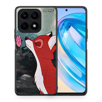 Θήκη Honor X8a Tod And Vixey Love 2 από τη Smartfits με σχέδιο στο πίσω μέρος και μαύρο περίβλημα | Honor X8a Tod And Vixey Love 2 Case with Colorful Back and Black Bezels