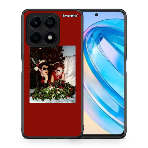 Θήκη Honor X8a Waiting For Xmas από τη Smartfits με σχέδιο στο πίσω μέρος και μαύρο περίβλημα | Honor X8a Waiting For Xmas Case with Colorful Back and Black Bezels